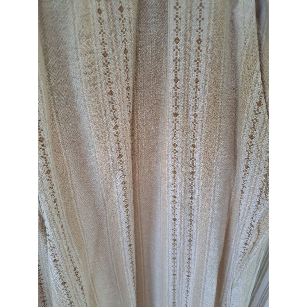 Lot of 2 Linen Blend XXl Striped Beige Elastic Waist Pants Women's Summer - Picture 2 of 15